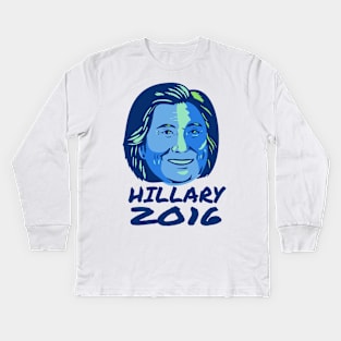 Hillary President 2016 Retro Kids Long Sleeve T-Shirt